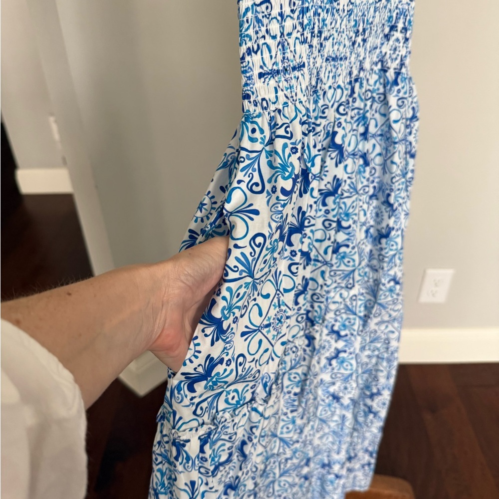 Hill House Ellie Nap Dress in Blue Mosaic - Picture 16 of 16